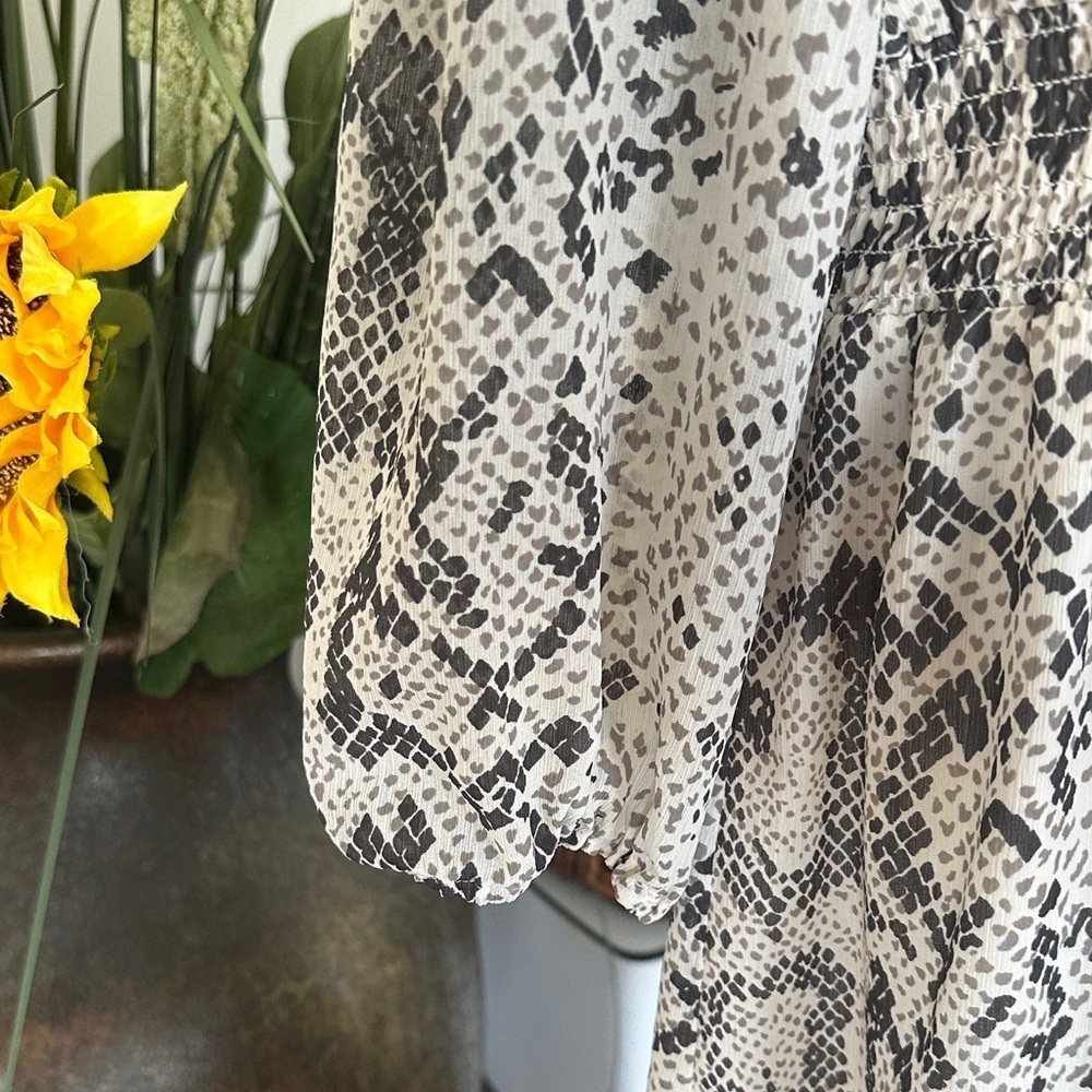 J. Crew Black and White Snake Print Midi Dress - Picture 3 of 8